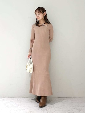 「アイテム（キーケース/キーアクセサリー）」を使った、LILY BROWNさん（レディース・148cm）の秋コーディネート