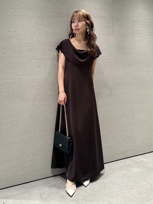 【新品タグ付き】リリーブラウン　エンブロイダリードレープドレス LILY BROWN｜エンブロイダリードレープドレス | Rakuten Fashion