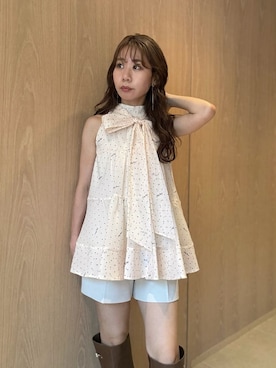 「ボウタイ」｜LILY BROWNさん（レディース・152cm）の夏コーディネート