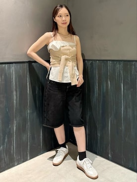 「アイテム（リング、ホワイト系）」を使った、LILY BROWNさん（レディース・155cm）の夏コーディネート