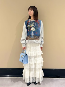 「LILY BROWN（リリーブラウン）のアイテム（スカート）」を使った、LILY BROWNさん（レディース・153cm）の冬コーディネート