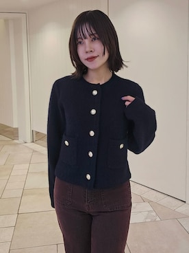 「アイテム（ノーカラージャケット）」を使った、LILY BROWNさん（レディース・150cm）の秋コーディネート