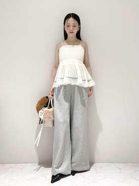 「アイテム（アンダーウェア）」を使った、LILY BROWNさん（レディース・154cm）の夏コーディネート