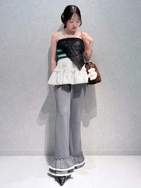 「LILY BROWN（リリーブラウン）のアイテム」を使った、LILY BROWNさん（レディース・153cm）の夏コーディネート
