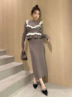 「アイテム（財布/小物）」を使った、LILY BROWNさん（レディース・150cm）の秋コーディネート