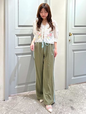 「LILY BROWN（リリーブラウン）の【LILY BROWN Lingerie】バッククロスブラレット（その他アンダーウェア/インナー、ホワイト系）」を使った、LILY BROWNさんの春コーディネート