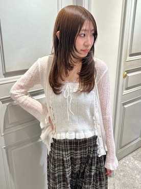 「リラックス」｜「アイテム（アンサンブル）」を使った、LILY BROWNさん（レディース・156cm）の冬コーディネート