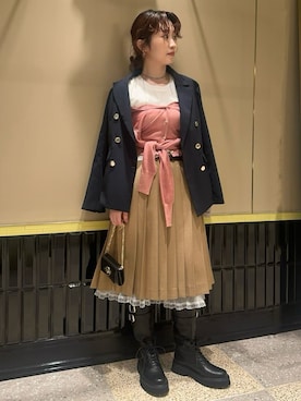 「LILY BROWN（リリーブラウン）のアイテム（アクセサリー）」を使った、LILY BROWNさん（レディース・153cm）の春コーディネート