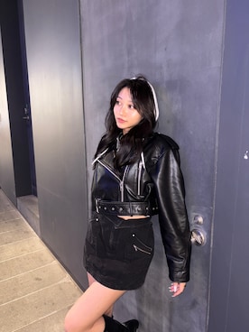 「MURUA（ムルーア）のアイテム（スカート）」を使った、SAKURAさん（レディース・165cm）の秋コーディネート