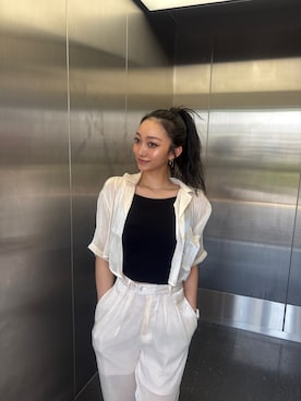 「MURUA（ムルーア）のアイテム（キャミソール）」を使った、SAKURAさん（レディース・165cm）の夏コーディネート