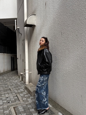 「MURUA（ムルーア）のアイテム」を使った、SAKURAさん（レディース・165cm）の冬コーディネート