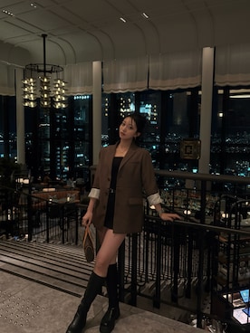 「MURUA（ムルーア）のアイテム（テーラードジャケット）」を使った、SAKURAさん（レディース・165cm）の秋コーディネート