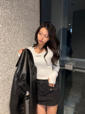 「MURUA（ムルーア）のアイテム（スカート）」を使った、SAKURAさん（レディース・165cm）の秋コーディネート