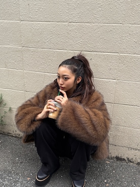 「MURUA（ムルーア）のアイテム（ブルゾン）」を使った、SAKURAさん（レディース・165cm）の秋コーディネート