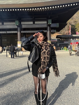 「MURUA（ムルーア）のアイテム」を使った、SAKURAさん（レディース・165cm）の冬コーディネート