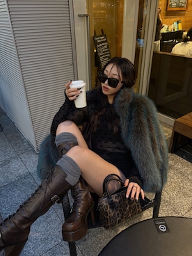 「アイテム（ソックス/靴下）」を使った、SAKURAさん（レディース・165cm）の秋コーディネート