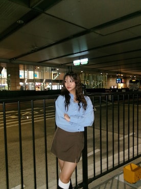 「MURUA（ムルーア）のアイテム（スカート）」を使った、SAKURAさん（レディース・165cm）の秋コーディネート