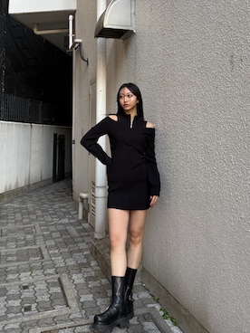 「MURUA（ムルーア）のアイテム」を使った、SAKURAさん（レディース・165cm）の冬コーディネート