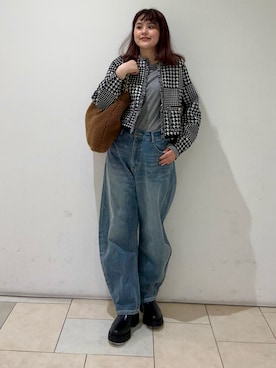 「アイテム（その他、パープル系）」を使った、Marinさん（レディース・163cm）の冬コーディネート