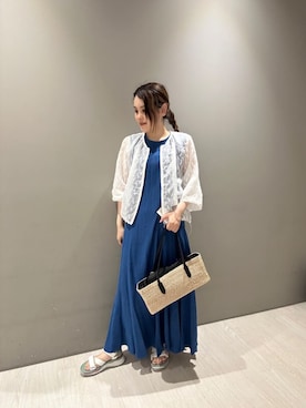 「羽織り」｜「アイテム（ブルゾン）」を使った、Marinさん（レディース・163cm）の夏コーディネート