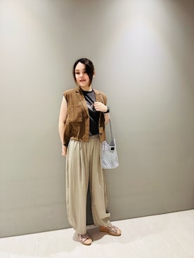 「ジレ」｜Marinさん（レディース・163cm）の夏コーディネート