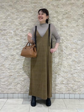 「アイテム（その他、パープル系）」を使った、Marinさん（レディース・163cm）の秋コーディネート