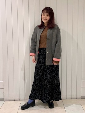 「アイテム（ブルゾン）」を使った、Marinさん（レディース・163cm）の秋コーディネート