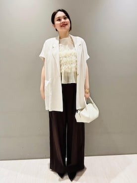 「アイテム（ジャケット/アウター）」を使った、Marinさん（骨格ストレート・レディース・163cm）の夏コーディネート