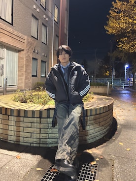 「アイテム（パーカー）」を使った、nichikaさん（メンズ・178cm）の秋コーディネート