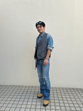 「アイテム（ネクタイ）」を使った、nichikaさん（メンズ・178cm）の夏コーディネート