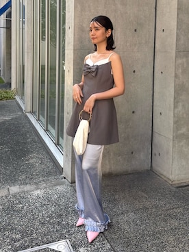 「ANDRESD（アンドレスド）のアイテム」を使った、ANDRESD staffさん（レディース・160cm）の春コーディネート