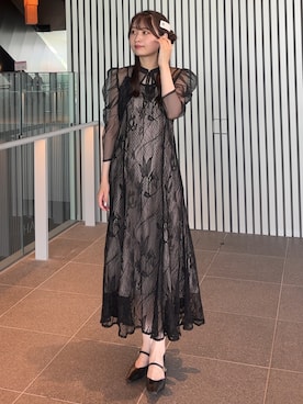 「アイテム（ドレス）」を使った、ANDRESD EC事業部さん（レディース・164cm）の夏コーディネート