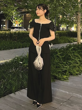 「アイテム（パンツドレス）」を使った、ANDRESD EC事業部さん（レディース・165cm）の秋コーディネート