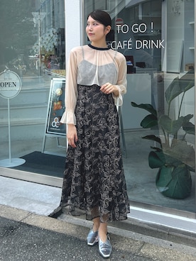 「アイテム（ドレス）」を使った、ANDRESD EC事業部さん（レディース・165cm）の秋コーディネート