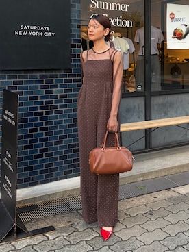 「ANDRESD（アンドレスド）のアイテム」を使った、ANDRESD staffさん（レディース・160cm）の夏コーディネート