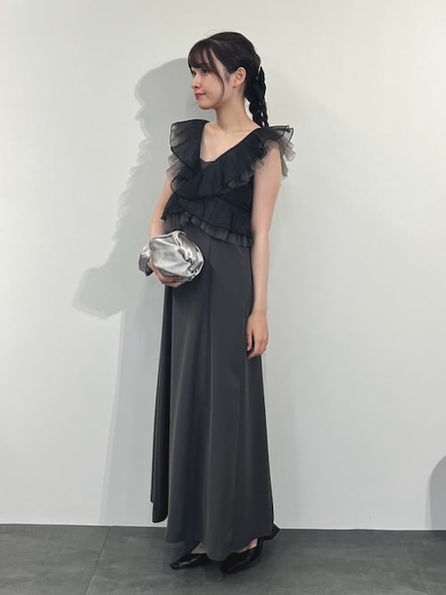 pleats tulle dress プリーツチュールドレス（ドレス）｜ANDRESD
