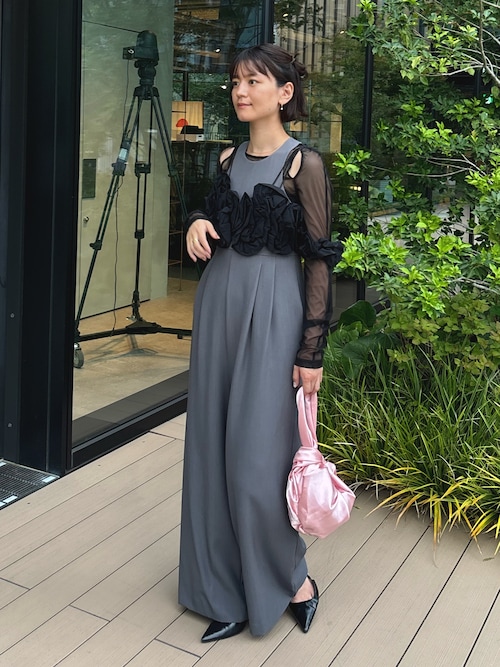 セール】ラッフルビスチェパンツドレス / ruffled bustier pants dress