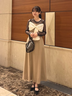 「アイテム（ドレス）」を使った、ANDRESD EC事業部さん（レディース・164cm）の秋コーディネート