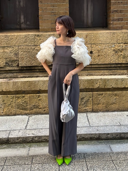 ANDRESD パンツドレス ダブルクロスオールインワンドレス / double