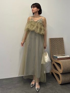 「アイテム（ドレス）」を使った、ANDRESD EC事業部さん（レディース・160cm）の秋コーディネート