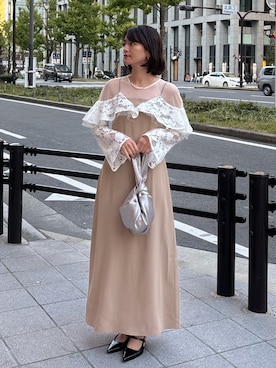 「アイテム（ドレス）」を使った、ANDRESD EC事業部さん（レディース・160cm）の冬コーディネート