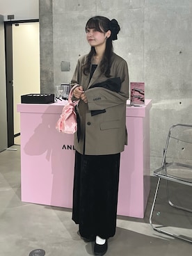 「アイテム（ドレス）」を使った、ANDRESD EC事業部さん（レディース・164cm）の秋コーディネート
