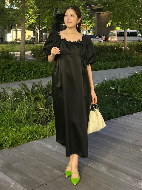 リボンパフィーボリュームドレス / ribbons puffy volume dress