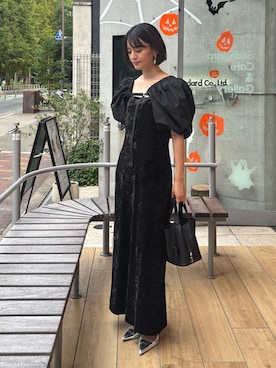 「アイテム（ドレス）」を使った、ANDRESD EC事業部さん（レディース・160cm）の秋コーディネート