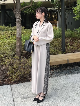 「アイテム（パンツドレス）」を使った、ANDRESD EC事業部さん（レディース・164cm）の夏コーディネート
