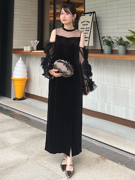 「アイテム（ドレス）」を使った、ANDRESD EC事業部さん（レディース・164cm）の秋コーディネート