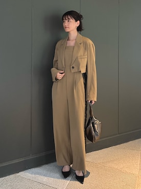 「アイテム（パンツドレス）」を使った、ANDRESD EC事業部さん（レディース・160cm）の夏コーディネート