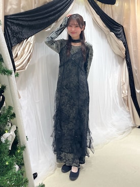 「アイテム（ドレス）」を使った、ANDRESD EC事業部さん（レディース・164cm）の冬コーディネート