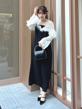 「アイテム（ドレス）」を使った、ANDRESD EC事業部さん（レディース・164cm）の秋コーディネート