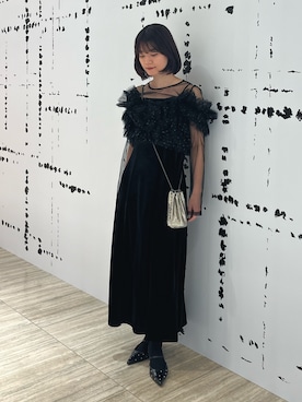 「アイテム（ドレス）」を使った、ANDRESD EC事業部さん（レディース・160cm）の冬コーディネート